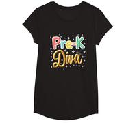 Little Miss Pre-K Diva | Princesa Preescolar Camiseta, Niñas, Negro, XS