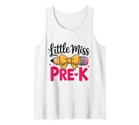 Little Miss Pre K - Lazo para lápices para niñas, Primer día de PRE-K Camiseta sin Mangas