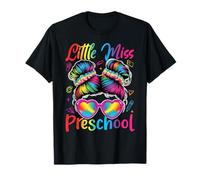 Little Miss Preschool Moño desordenado Regreso a la Escuela Niña Mujer Camiseta