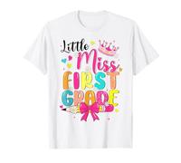 Little Miss primer grado coqueta arco primer día de escuela Camiseta