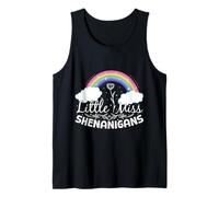 Little Miss Shenanigans Bandera de Irlanda Orgullosa Chica Irlandesa Camiseta sin Mangas
