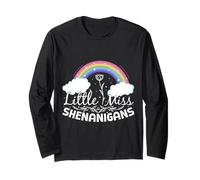 Little Miss Shenanigans Bandera de Irlanda Orgullosa Chica Irlandesa Manga Larga
