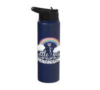 Little Miss Shenanigans Bandera de Irlanda Orgullosa chica irlandesa Stainless Steel Insulated Water Bottle