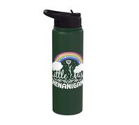 Little Miss Shenanigans Bandera de Irlanda Orgullosa chica irlandesa Stainless Steel Insulated Water Bottle