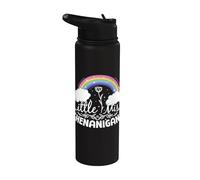 Little Miss Shenanigans Bandera de Irlanda Orgullosa chica irlandesa Stainless Steel Insulated Water Bottle