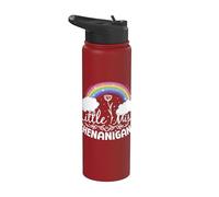 Little Miss Shenanigans Bandera de Irlanda Orgullosa chica irlandesa Stainless Steel Insulated Water Bottle