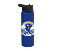 Little Miss Shenanigans Bandera de Irlanda Orgullosa chica irlandesa Stainless Steel Insulated Water Bottle