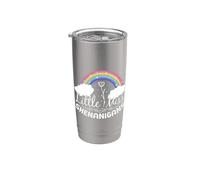 Little Miss Shenanigans Bandera de Irlanda Orgullosa chica irlandesa Vaso térmico de acero inoxidable de doble pared