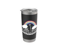 Little Miss Shenanigans Bandera de Irlanda Orgullosa chica irlandesa Vaso térmico de acero inoxidable de doble pared