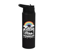 Little Miss Shenanigans - Bandera de Irlanda para niña irlandesa orgullosa irlandesa Stainless Steel Insulated Water Bottle