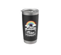 Little Miss Shenanigans - Bandera de Irlanda para niña irlandesa orgullosa irlandesa Vaso térmico de acero inoxidable de doble pared