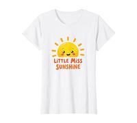 Little Miss Sunshine Cheerful Sun Kids Camiseta, Mujer, Blanco, XS