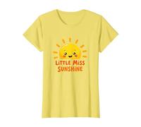 Little Miss Sunshine Cheerful Sun Kids Camiseta, Mujer, Limón, XS