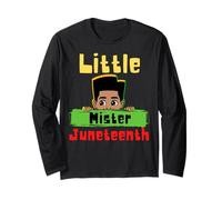 Little Mister Juneteenth Black King Melanina Piel Marrón Niños Manga Larga