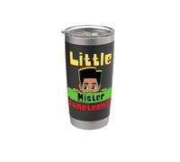 Little Mister Juneteenth Black King Melanina Piel Marrón Niños Vaso térmico de acero inoxidable de doble pared