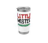 Little Mister Juneteenth Funny Black Boy Baby Boys Vaso térmico de acero inoxidable de doble pared