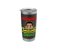 Little Mister Juneteenth Prince Momma's Boy Black Son Divertido Vaso térmico de acero inoxidable de doble pared