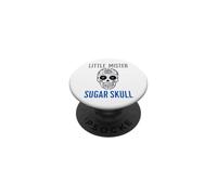 Little Mister Sugar Skull, Divertido Juego Mexicano para niños pequeños PopSockets PopGrip Adhesivo