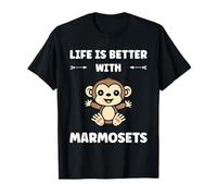 Little Monkey Marmoset Life is Better with Marmosets Camiseta