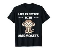 Little Monkey Marmoset Life is Better with Marmosets Camiseta