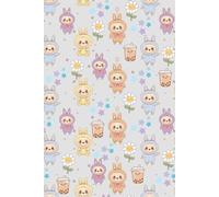 Little Monsters and Boba Tea Journal: Hardcover, 6 x 9 Inches, 180 Pages, Blank Lined Notebook, Matte Finish. Colorful Kawaii Characters, Cute Cartoon Animals, Mental Wellness Journals