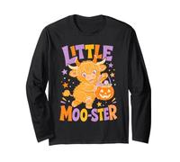 Little Moo-ster Highland Cow Trick or Treat - Diseño de Halloween Manga Larga