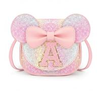 Little Mouse Ear Bow Crossbody Purse Mini Bolso de hombro de PU para niños y niñas, A/B/S/M, Color: rosa