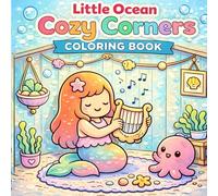 Little Ocean Cozy Corners Coloring Book: Mermaid Coloring Book for Women, Teens and Kids with Relaxing Scenes and Bold and Easy Designs: Adorable ... Print Designs for Adults, Teens, and Kids