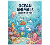 Little Ocean Explorer Coloring Book: Fun & Easy Sea Animal Coloring Pages for Kids Ages 3-8 (Color & Play Activity Series)