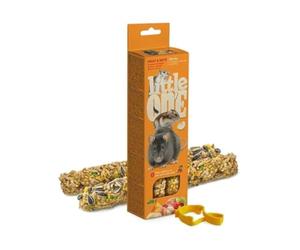 Little One Fruit & Nuts Sticks | 120 g (2 x 60 g) | Snack complementario para hámsters, Ratas, Ratones y jerbos | con Frutas y nueces | Fácil de Sujetar
