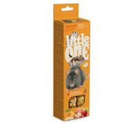 Little One Palitos de Frutas y Nueces | Paquete de 4 | 4 x 120 g | Alimento complementario para hámsters, Ratas, Ratones y gerbos | con Frutas y nueces | Fácil de Fijar