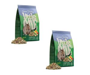 Little One Valle Verde Degus | Paquete Doble | 2 x 750 g | Alimento fibroso para Degus | Comida para Mascotas compuesta por 60 Tipos de Hierbas y pastos de Pradera | Prensado en frío