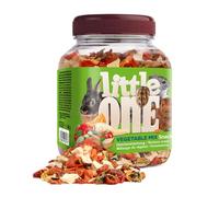 Little One Vegetable Mix Snack | 140 g | Alimento complementario para roedores y Conejos Enanos | Mezcla compuesta por Siete Tipos de Verduras deshidratadas