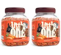 Little One Zanahorias Secas | 200 g | Alimento Complementario para Roedores | Rico en Vitaminas y Minerales | Secado Suave para un Aroma Intenso y un Sabor Especial (Paquete de 2)