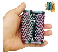 Little Ouchies Fidget Toy, Spiky Sensory Pain Stim for Anxiety Relief, Double-Axis Stim Fidget Toy, 3D Printed Stress Relief Roller Grip Toys Adults Home Decor Desktop Colorful Tabletop(Green Purple)