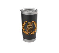 Little Owl Goddess Athena Mitología griega Guerrero Vaso térmico de acero inoxidable de doble pared