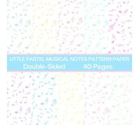 Little Pastel Musical Notes Scrapbook Paper 40 Pages 20 Sheets: Double Sided Pattern Paper for Scrapbooking, Card Making, Origami, DIY and More