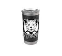 Little Paws, Big Heart Happy Yorkshire Terrier, amante de los perros Vaso térmico de acero inoxidable de doble pared