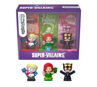 Little People Collector Supervillanas de DC Conjunto de edición Especial para Fans de los cómics, Incluye 3 Figuras en Embalaje Expositor, JKR80