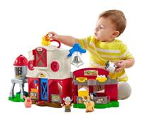 Little People Granja con muñeco, accesorios, sonidos y animales de juguete, regalo para niños +1 año (Mattel GLT78)