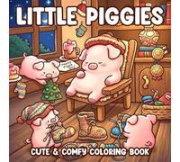 Little Piggies Coloring Book: Cute Farm Animal Coloring Pages with Adorable Characters, Cozy Village Scenes, Wholesome Adventures for Kids and Adults to Relax & Have Fun