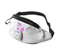 Little Pink Unicorn Pooping Rainbow Fanny Pack Sport Casual Riñonera para Mujeres Hombres Moda
