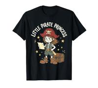 Little Pirate Princess Treasure Map Kids Halloween Costume Camiseta