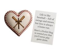 Little Pocket Baseball, Recuerdo de Aliento en Forma de corazón 3D | Tarjeta de Recuerdo | para Atletas, gerentes de Equipo, fanáticos, coleccionistas, torneos de Entrenamiento, Viajes