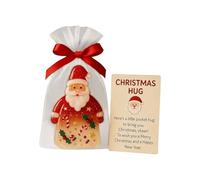 Little Pocket Christmas Hug | de Papá Noel, recuerdo de fiesta, tarjetas conmovedoras con bolsas, para mujeres, niñas, niños, adultos, familiares, amigos, compañeros de trabajo, profesores
