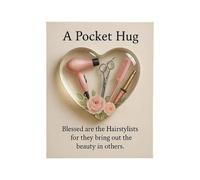 Little Pocket Christmas Hug Decor | 2D Acrylic Small Card Pocket Keepsake for Home, Relationships, Women, Barber, Hair Estilist, Party, Graduation, Birthday, Christmas, Travel, Luggage Gift