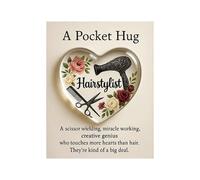 Little Pocket Christmas Hug Decor | 2D Acrylic Small Card Pocket Keepsake for Home, Relationships, Women, Barber, Hair Estilist, Party, Graduation, Birthday, Christmas, Travel, Luggage Gift