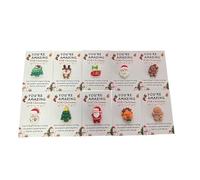Little Pocket Christmas Hug, Mini Holiday Tabletop Ornament, Festive Tiny Elk Figurine, Heartwarming Greeting Cards With Details, Christmas Decoration for Men Women Boys Girls Youth Teens Family