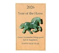 Little Pocket Hug - Adorno de caballo de resina, diseño 3D, tarjeta del año del caballo, amatista morada, verde, símbolo sentimental para recuerdo de oficina, 5 cm (verde B)