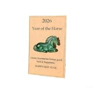 Little Pocket Hug - Adorno de caballo de resina, diseño 3D, tarjeta del año del caballo, amatista morada, verde, símbolo sentimental para recuerdo de oficina, 5 cm (asiento verde c)